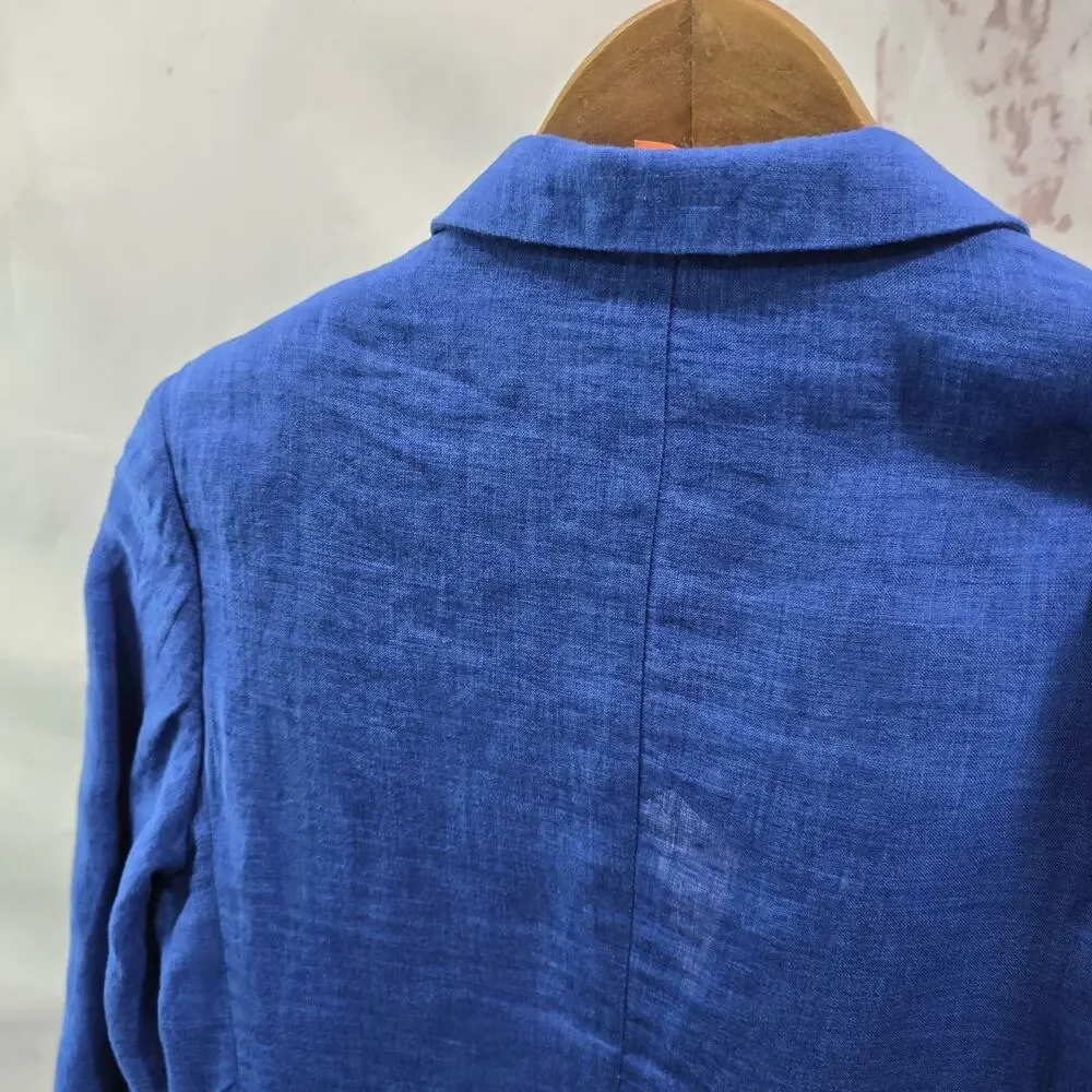 Appaman Blazer Youth 12 Blue Linen Jacket Boys Kids Fine Tailoring